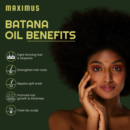 Maximus Batana Oil - Guaranteed Hair Growth from the Roots with Just 4 Applications a Week